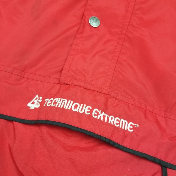 VTG 90's 00's Technique Extreme Pullover Red / Black Windbreaker Jacket - Picture 3 of 9